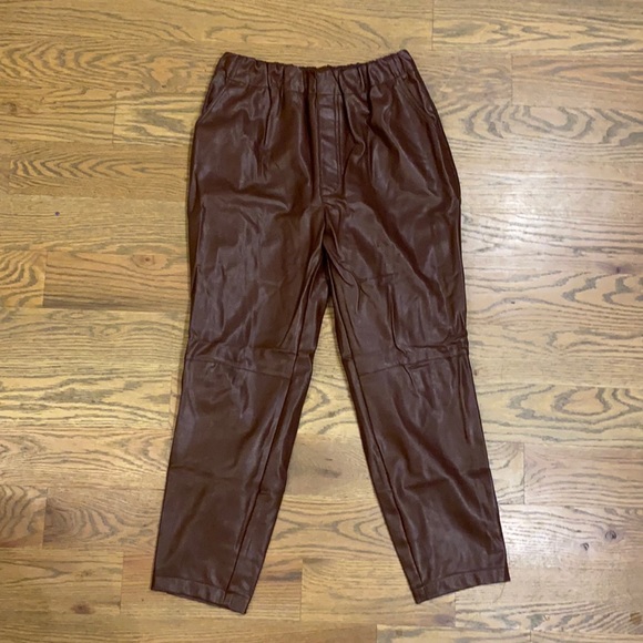 Abercrombie Faux Leather Joggers 